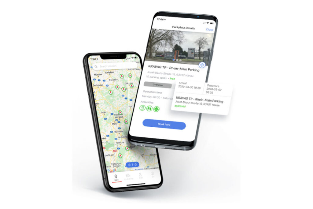KRAVAG Truck Parking - arstellung neue App